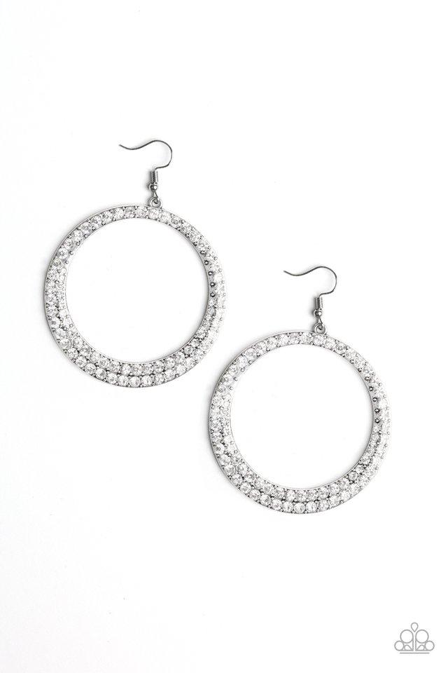 Paparazzi Earring ~ So Demanding - White