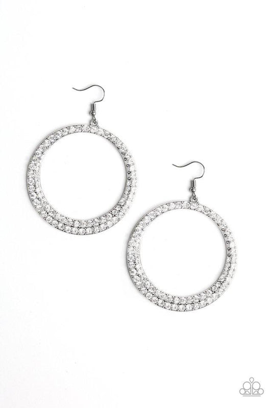 Paparazzi Earring ~ So Demanding - White