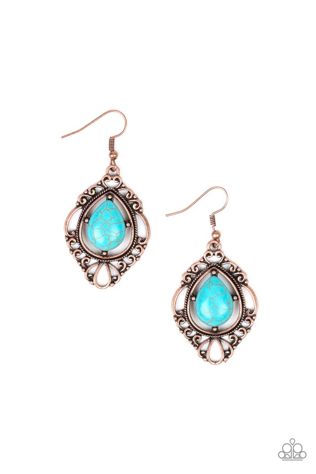 Southern Fairytale - Copper - Paparazzi Earring Image