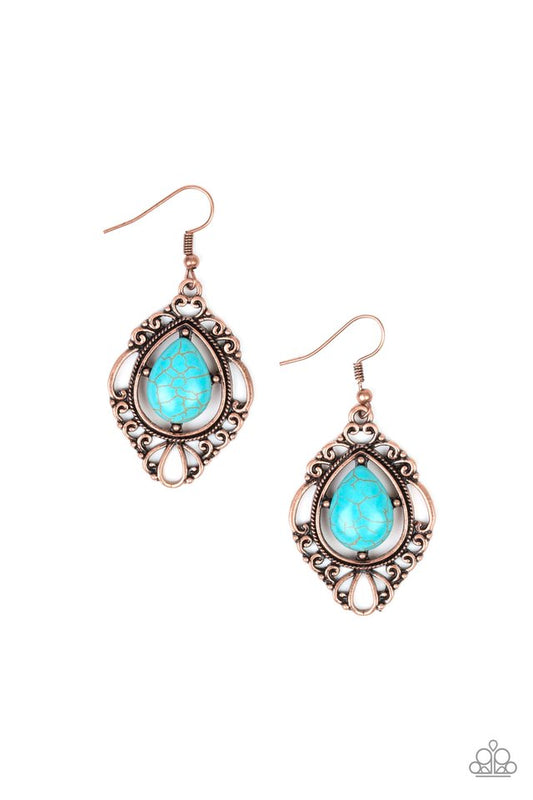Southern Fairytale - Copper - Paparazzi Earring Image