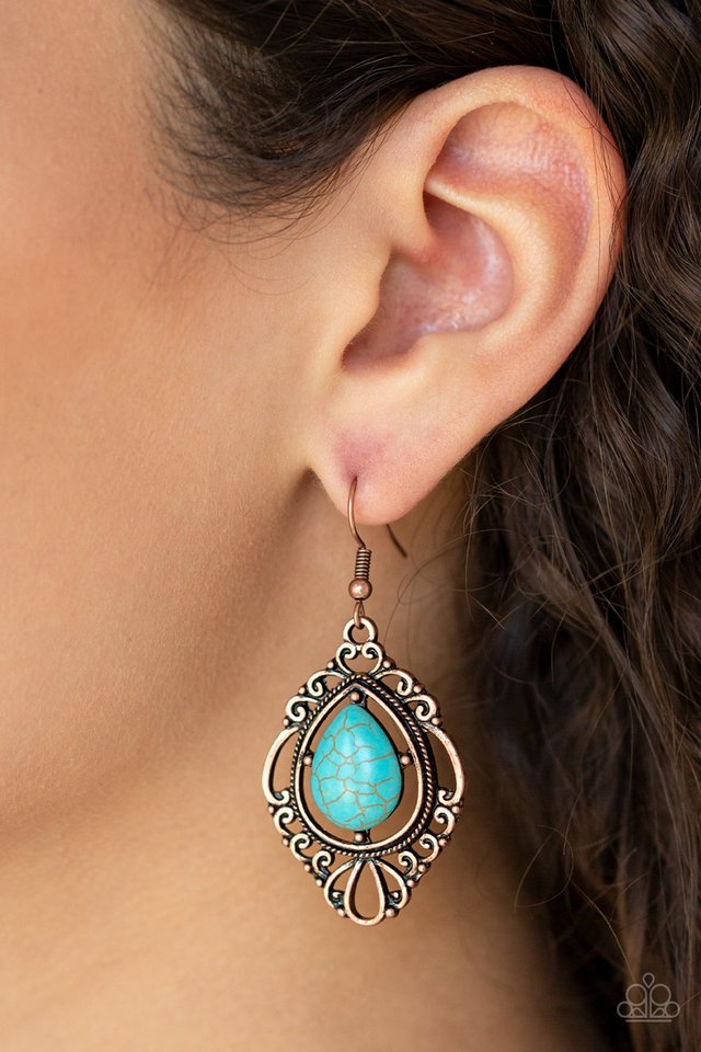 Southern Fairytale - Copper - Paparazzi Earring Image