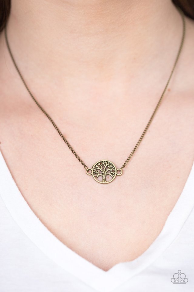 Paparazzi Necklace - Treetop Trend - Brass