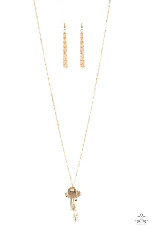 Paparazzi Necklace ~ The Keynoter - Gold