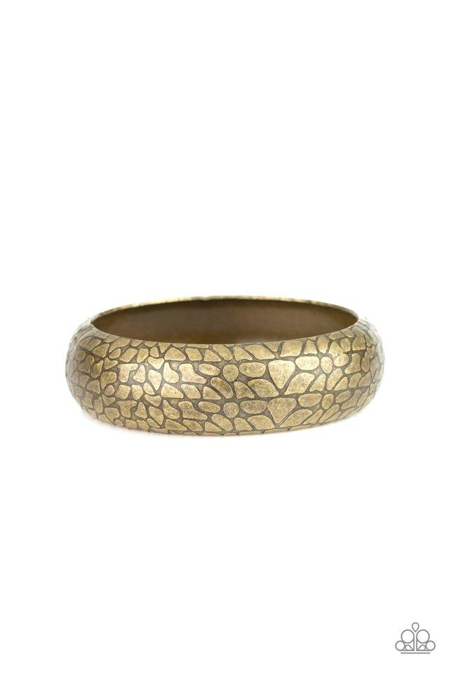 Paparazzi Bracelet ~ Tread Lightly - Brass