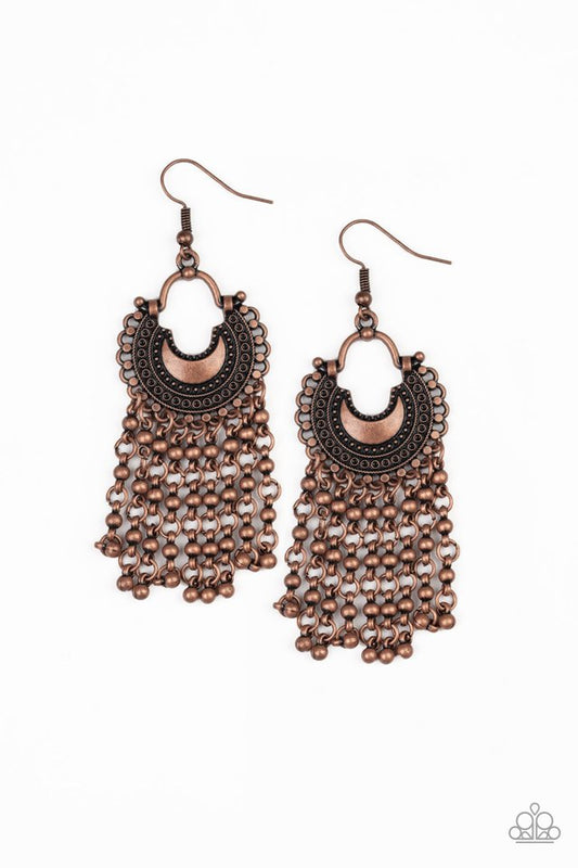 Catching Dreams - Copper - Paparazzi Earring Image