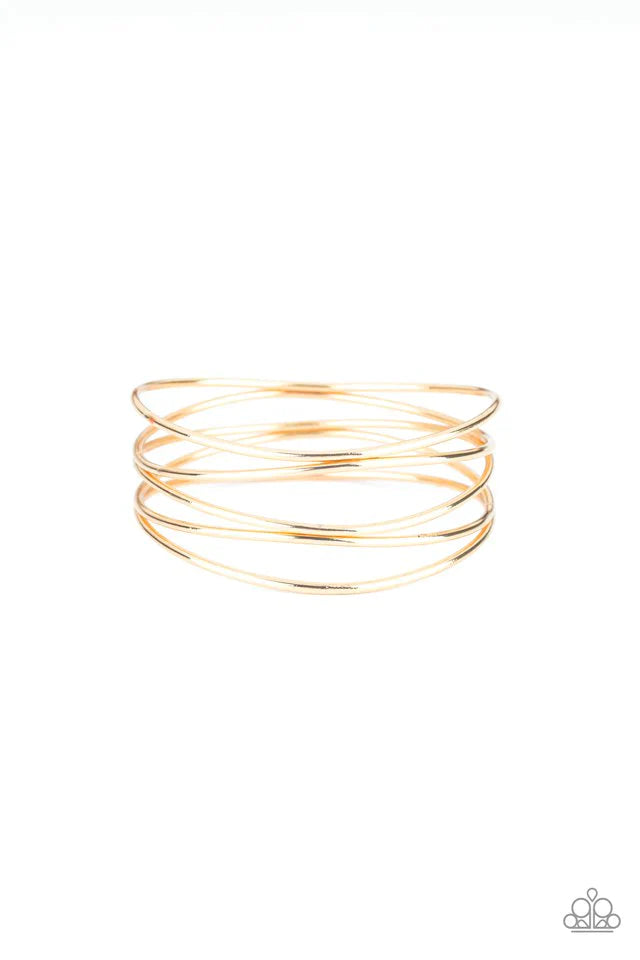 Paparazzi Bracelet ~ Showstopping Sheen - Gold