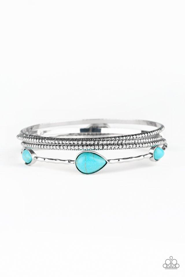 Paparazzi Bracelet ~ Sandstone Storm - Blue