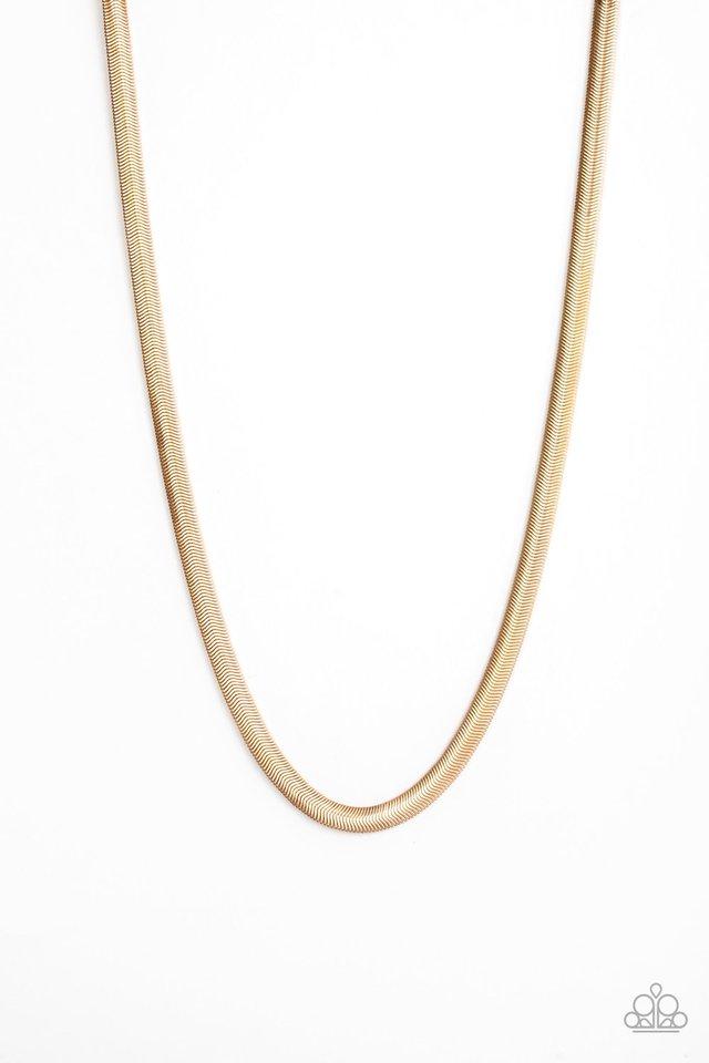 Paparazzi Necklace ~ Kingpin - Gold