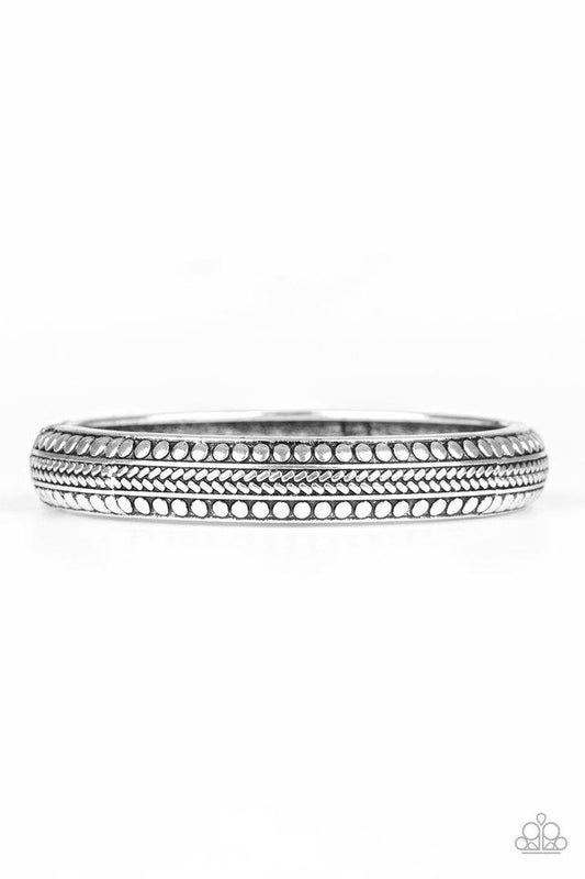 Paparazzi Bracelet ~ Zimbabwe Zen - Silver
