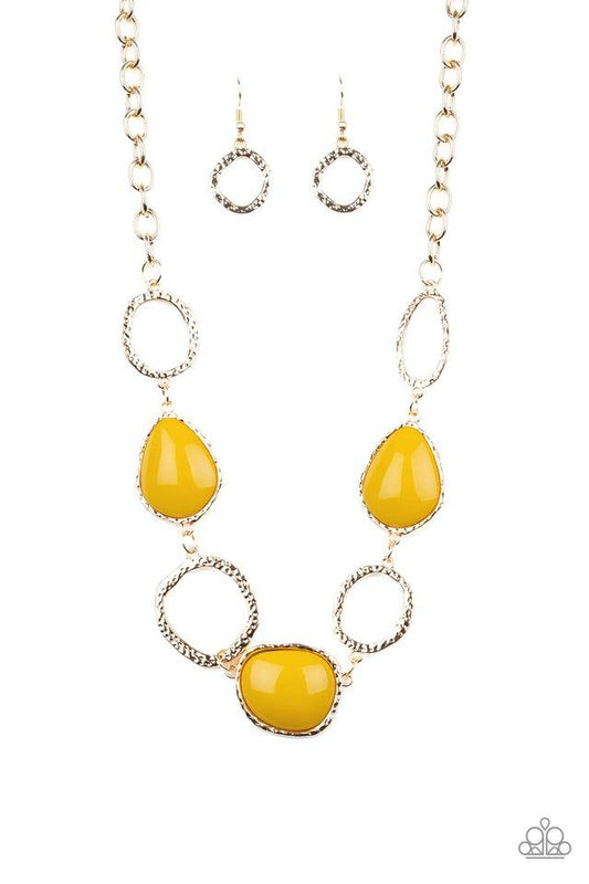 Paparazzi Necklace ~ Haute Heirloom - Yellow