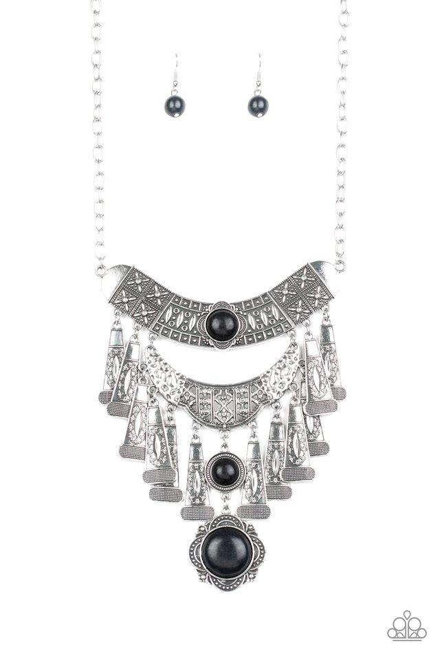 Paparazzi Necklace ~ Sahara Royal - Black