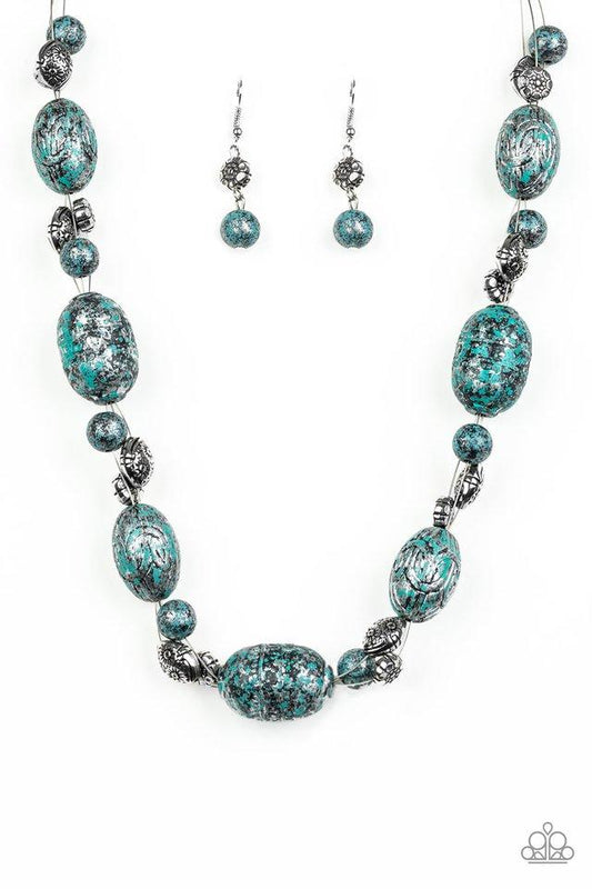 Paparazzi Necklace ~ Gatherer Glamour - Blue