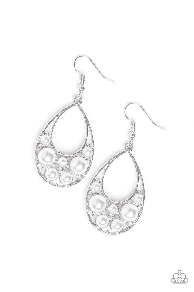 Paparazzi Earring ~ Pearl Pop - White
