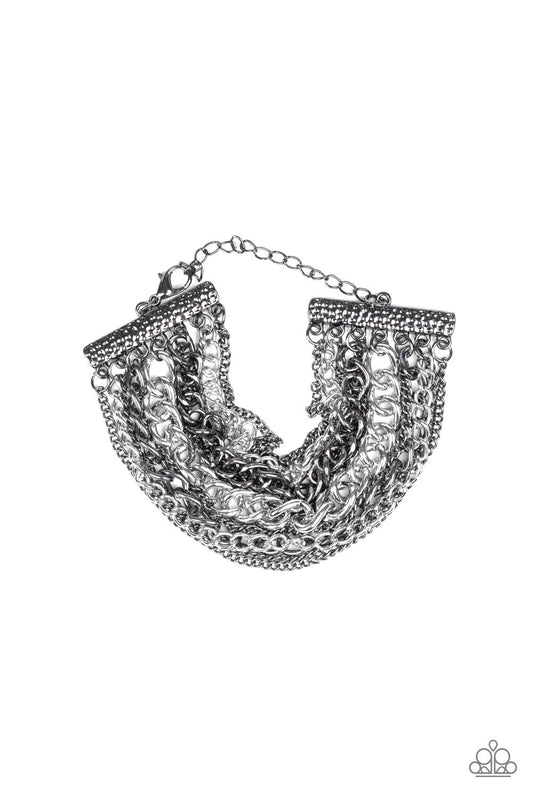 Paparazzi Bracelet ~   Metallic Horizon - Black