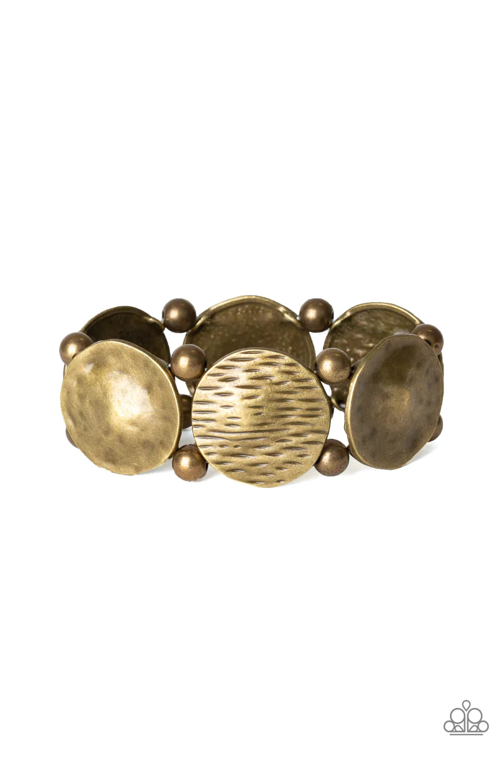 Paparazzi Bracelet ~ Boldly Basic - Brass