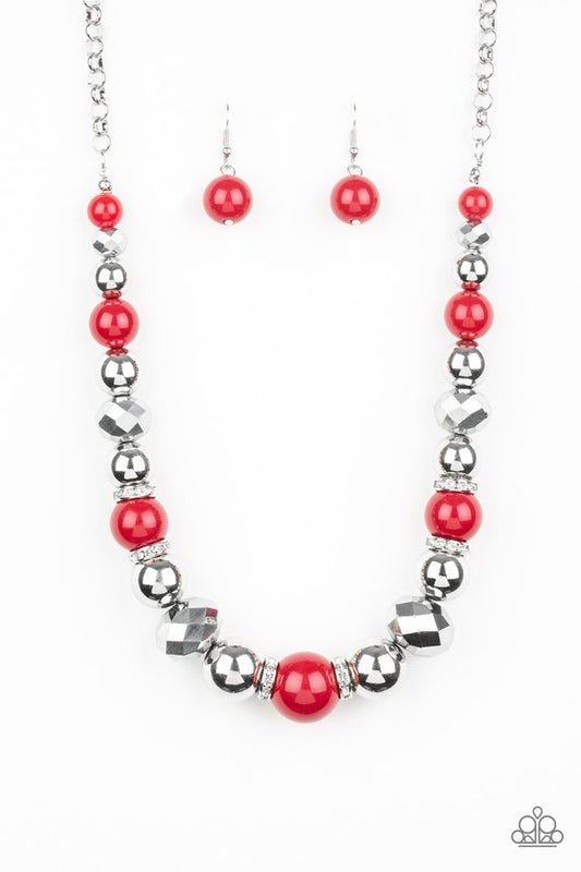 Weekend Party - Red - Paparazzi Necklace Image