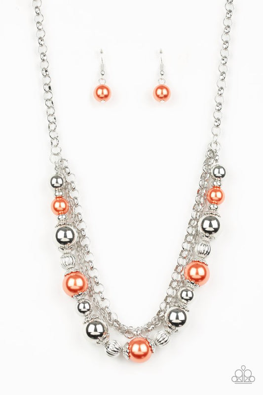 5th Avenue Romance - Orange - Paparazzi Necklace Image