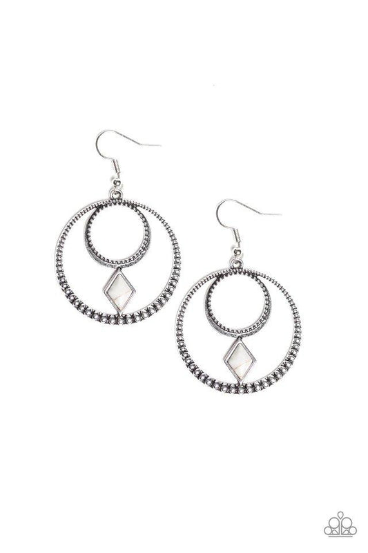 Paparazzi Earring ~ Tucson Tribute - White