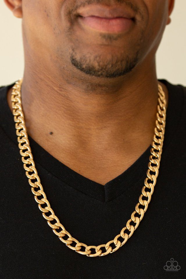 The Underdog - Gold - Paparazzi Necklace Image