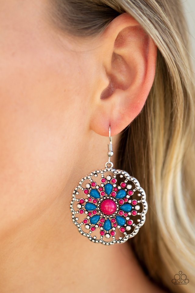 Mardi Gras Garden - Pink - Paparazzi Earring Image