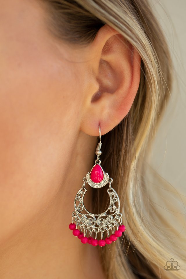 Colorful Colada - Pink - Paparazzi Earring Image