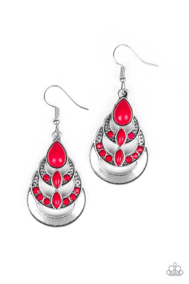 Paparazzi Earring ~ Boho Brilliance - Pink