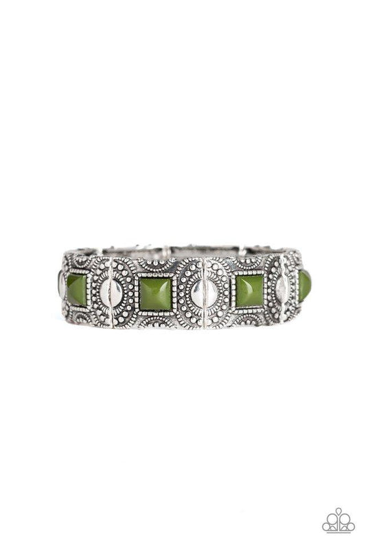 Paparazzi Bracelet ~ Tribal Trailblazer - Green