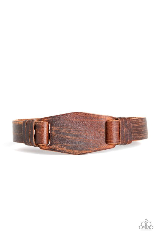 Plainly Pioneer - Brown - Paparazzi Bracelet Image