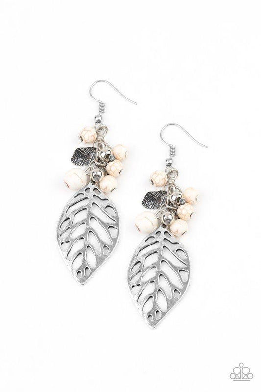 Paparazzi Earring ~ Forest Frontier - White