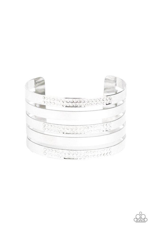 Paparazzi Bracelet ~ Big Time Shine - White