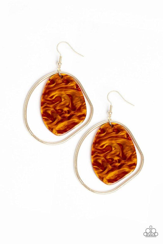 Paparazzi Earring ~ HAUTE Toddy - Orange