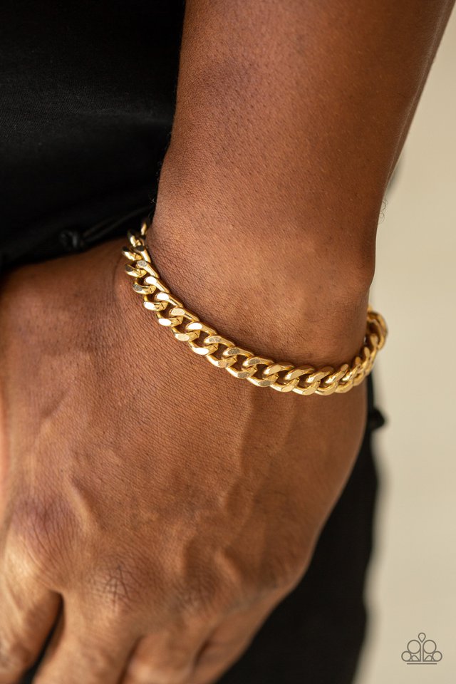 Rulebreaker - Gold - Paparazzi Bracelet Image