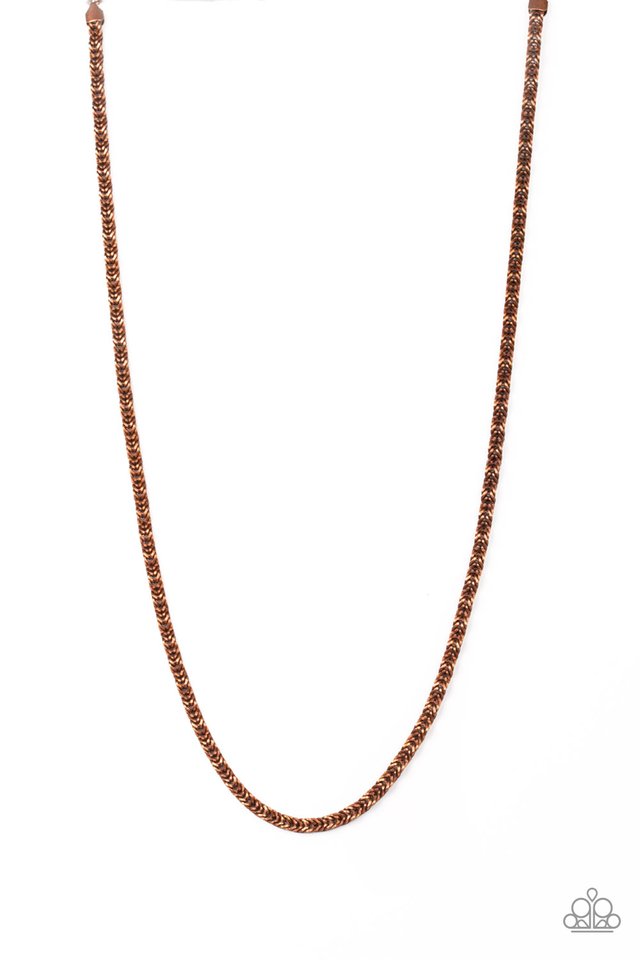Go Down Fighting - Copper - Paparazzi Necklace Image