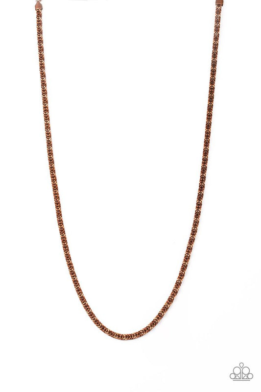 Go Down Fighting - Copper - Paparazzi Necklace Image