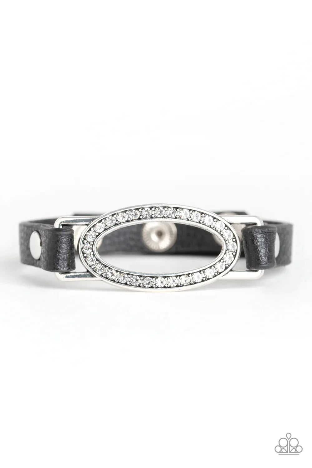 Paparazzi Bracelet ~ Another Round of Rhinestones - Black