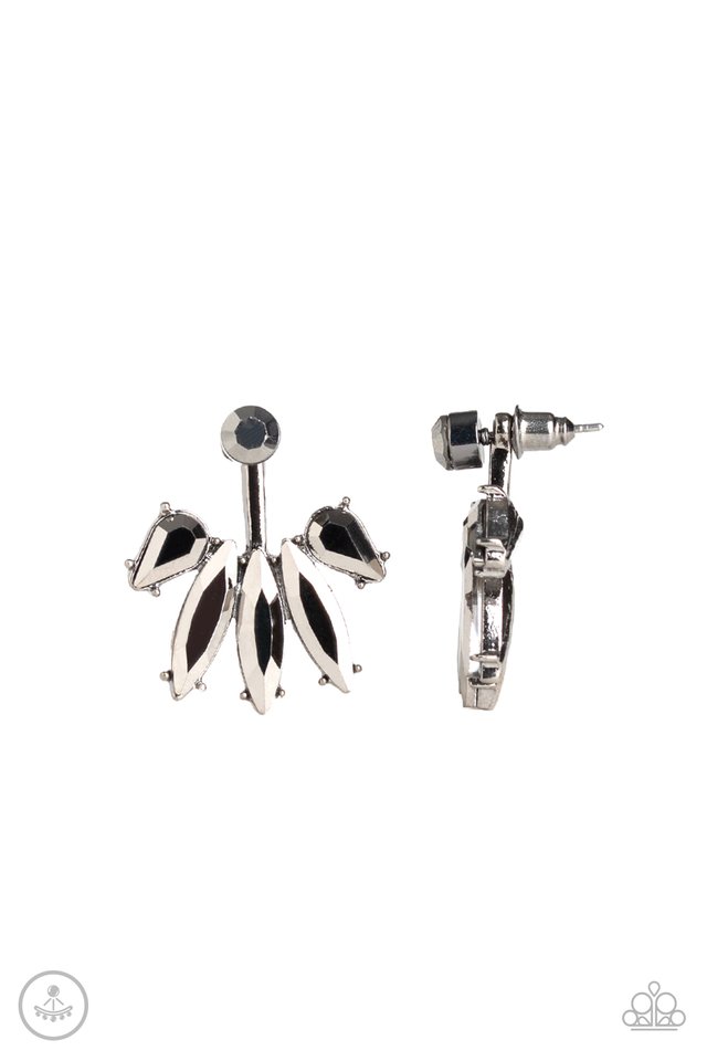 Stunningly Striking - Black - Paparazzi Earring Image