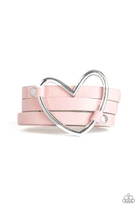 Paparazzi Bracelet ~ One Love, One Heart - Pink