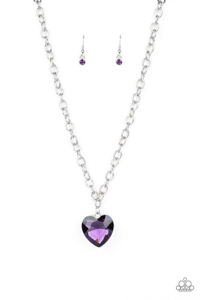 Paparazzi Necklace ~ Flirtatiously Flashy - Purple