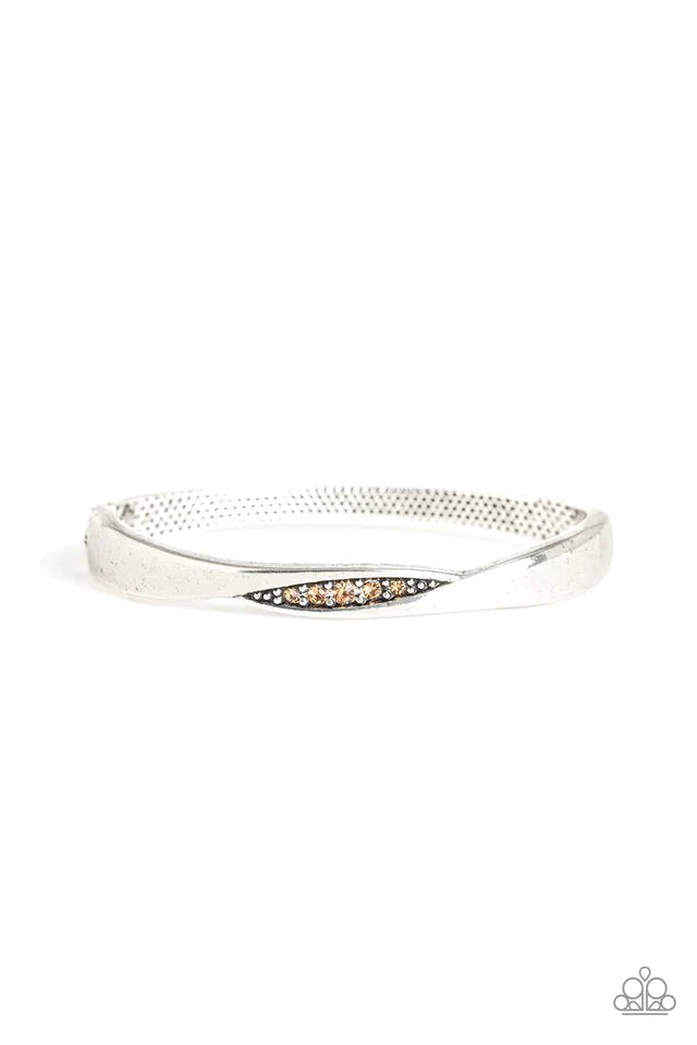Paparazzi Bracelet ~ Glittering Grit - Brown