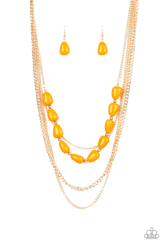 Paparazzi Necklace ~ Trend Status - Orange