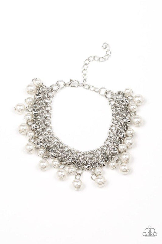 Paparazzi Bracelet ~ Duchess Diva - White