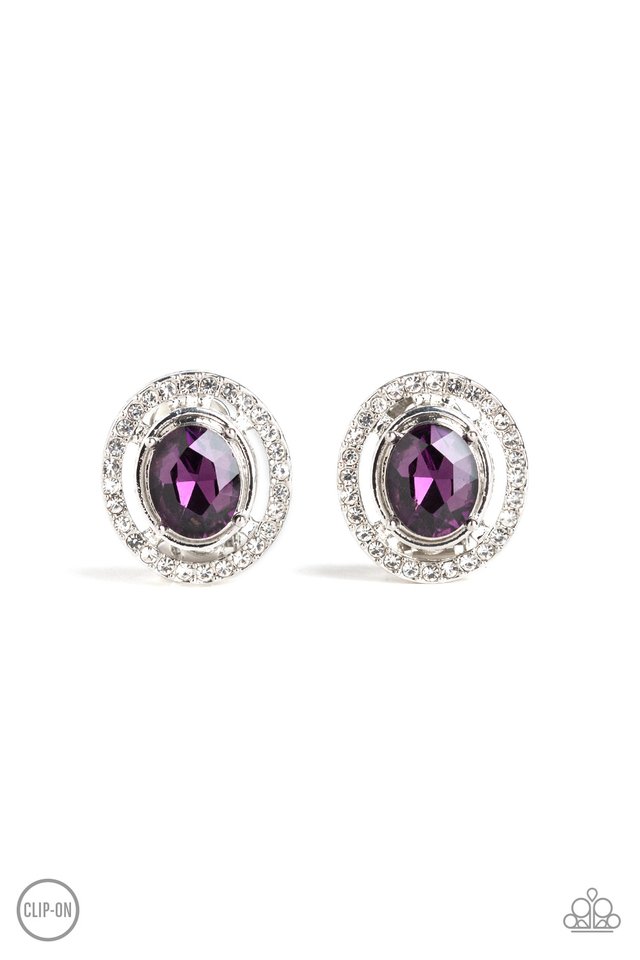 Cost A Fortune - Purple - Paparazzi Earring Image
