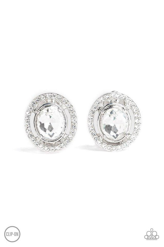 Paparazzi Earring ~ Cost A Fortune - White