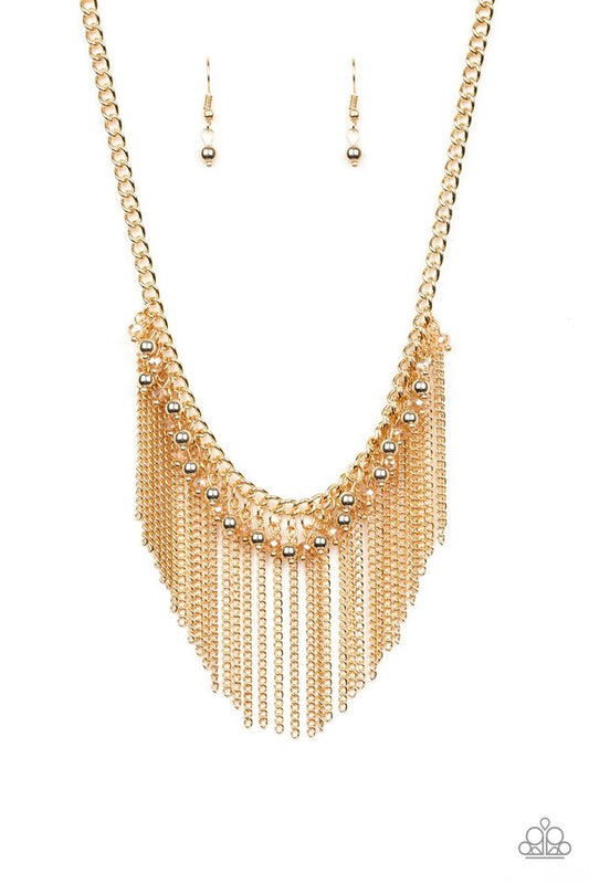 Divinely Diva - Gold - Paparazzi Necklace Image