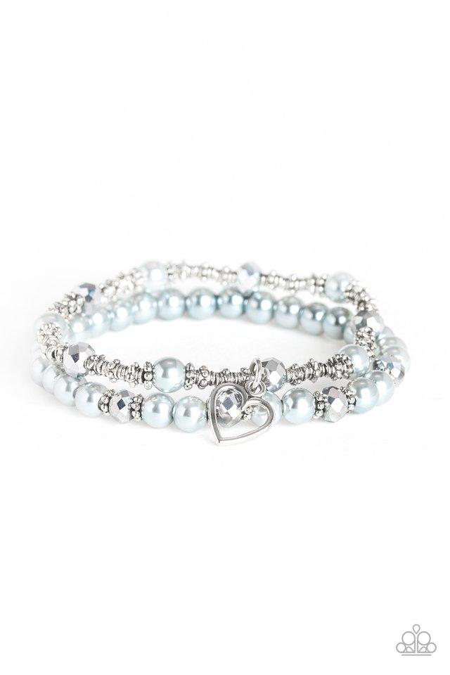 Paparazzi Bracelet ~ Sweetheart Splendor - Silver