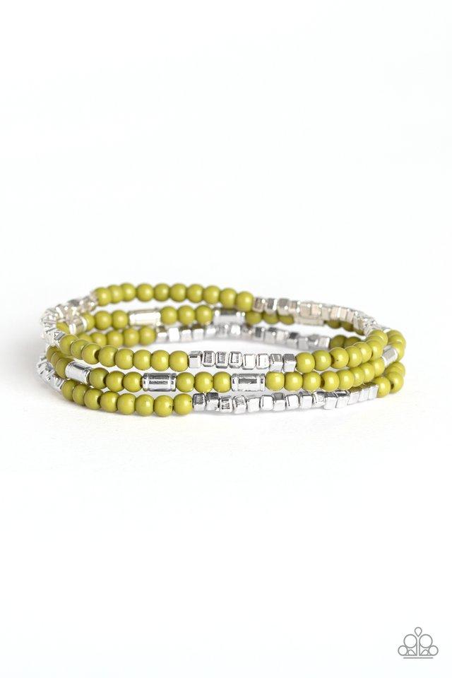 Paparazzi Bracelet ~ Micro Beading - Green