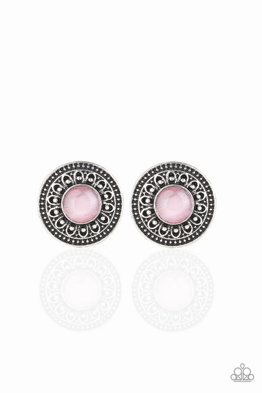 Fine Flora - Pink - Paparazzi Earring Image