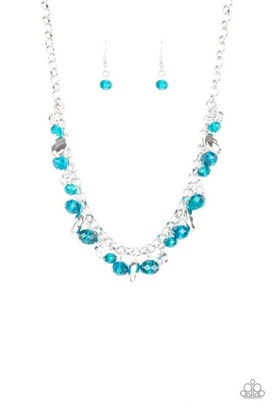 Downstage Dazzle - Blue - Paparazzi Necklace Image