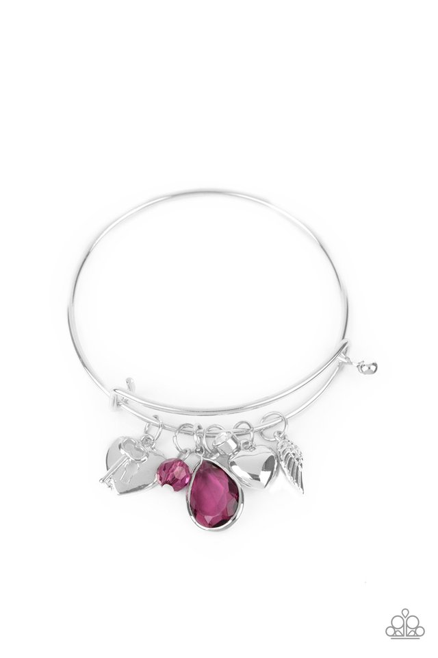 Heart of BOLD - Purple - Paparazzi Bracelet Image