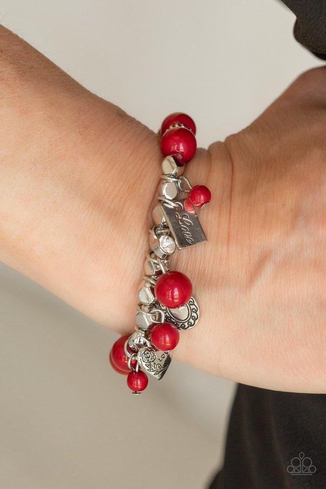 Paparazzi Bracelet ~ One True Love - Red